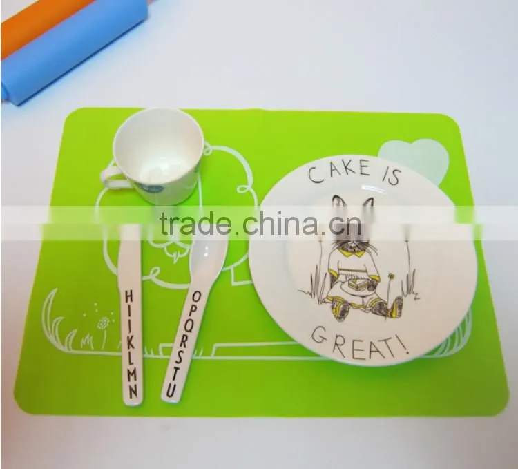 Custom Silicone Baby Placemat One-piece Silicone Placemat