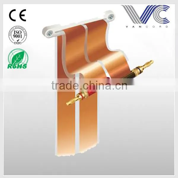 ULTRA SLIM MODEL,FLAT ELECTRICAL SPEAKER CABLE WITH ADHESIVE LAYER very thin cable