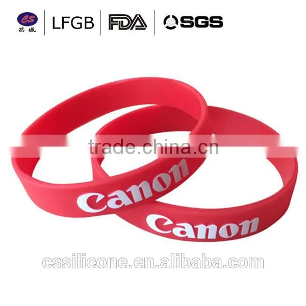 Silicone bracelet glow in the dark wristband with new style