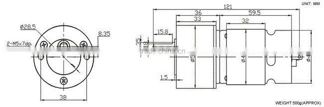 brush low rpm dc motor cnc dc gear reducer