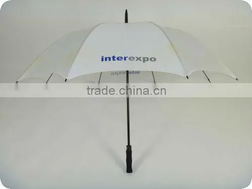 30" manual open 190T pongee solid white golf umbrella
