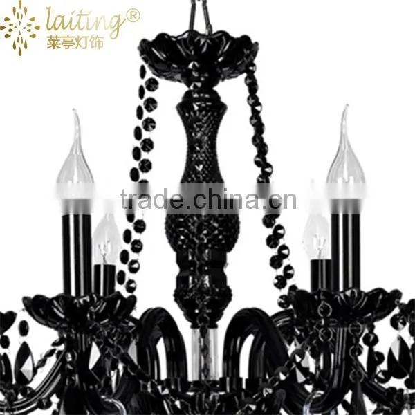 Small black acrylic chandelier for hallways