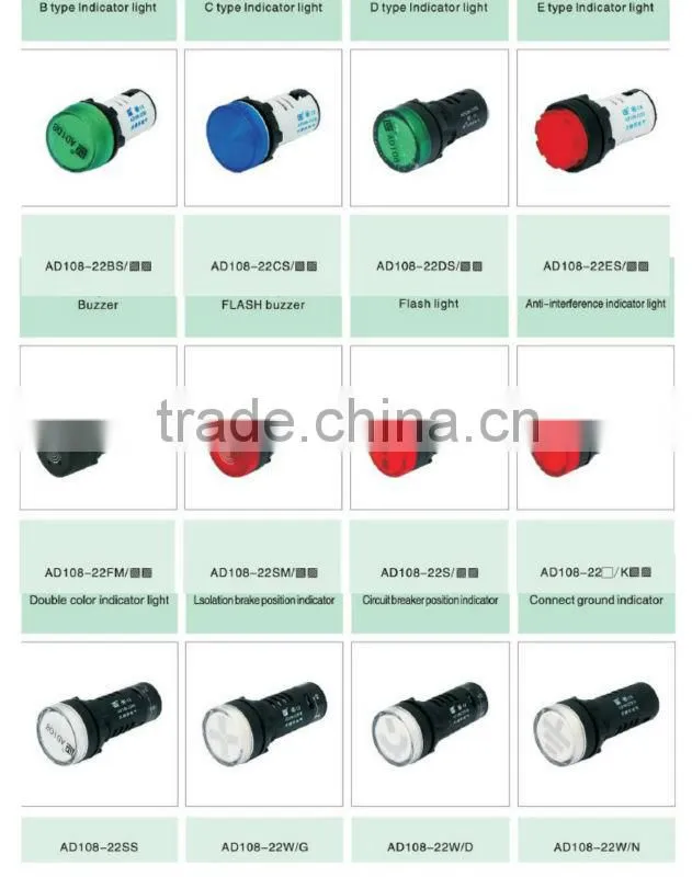 Factory Direct Good Quality LED Indicator Light AD108-22W-D