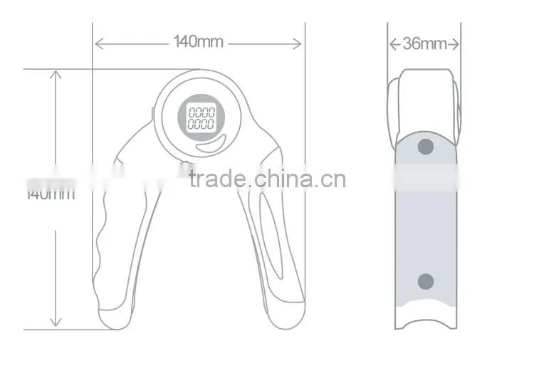 KYTO factory outlet portable exercise digital calorie count hand gripper