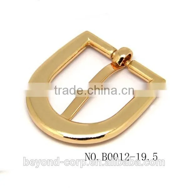 bent pin buckle real gold finished pin buckle curved fashion buckle