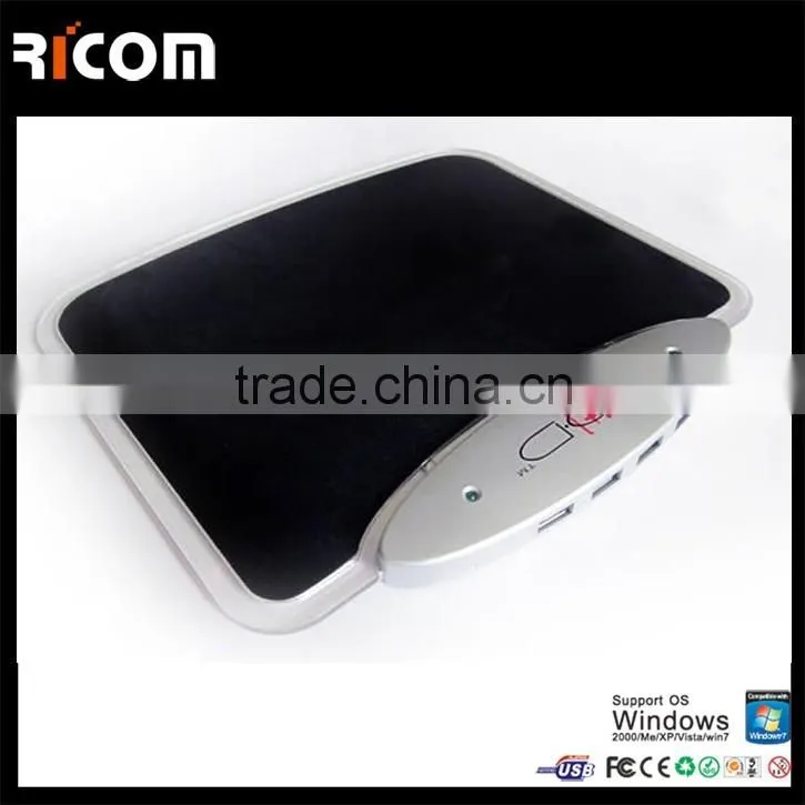 printed usb mouse pad with hub,speaker mouse pad with usb hub--MP208
