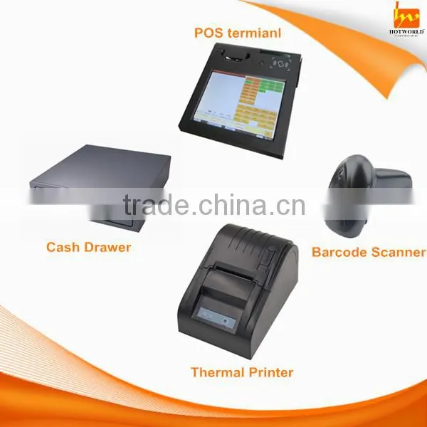 RS232 1D tablet pc POS system LED barcode scanner