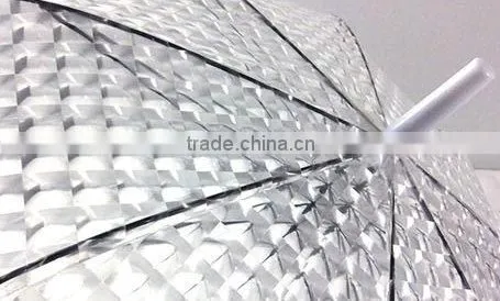 3D Transparent POE Straight Umbrella