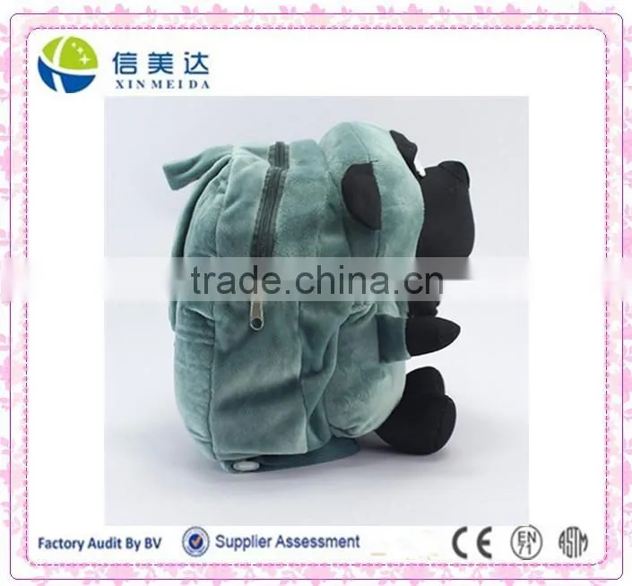 Plush animal shape monkey backpack bag