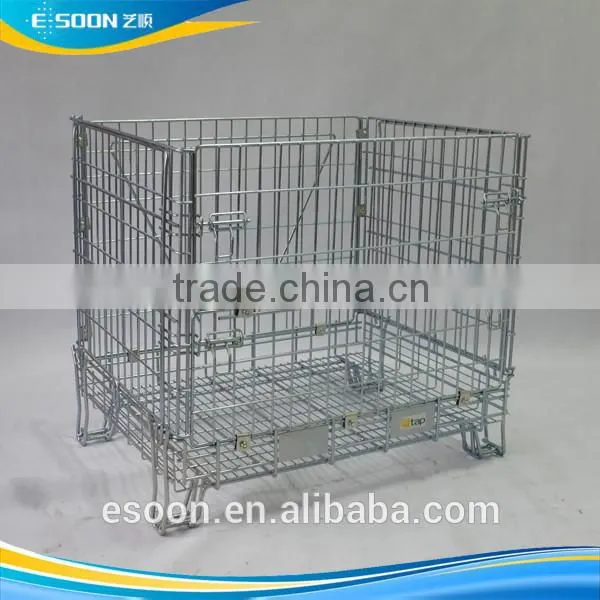 Industry foldable steel wire basket for Warehouse Storage