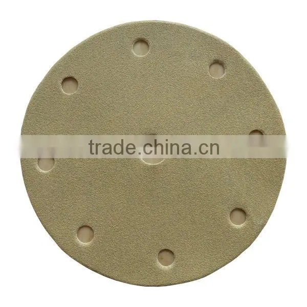 special coated anti-clogging hook and loop sandpaper disc