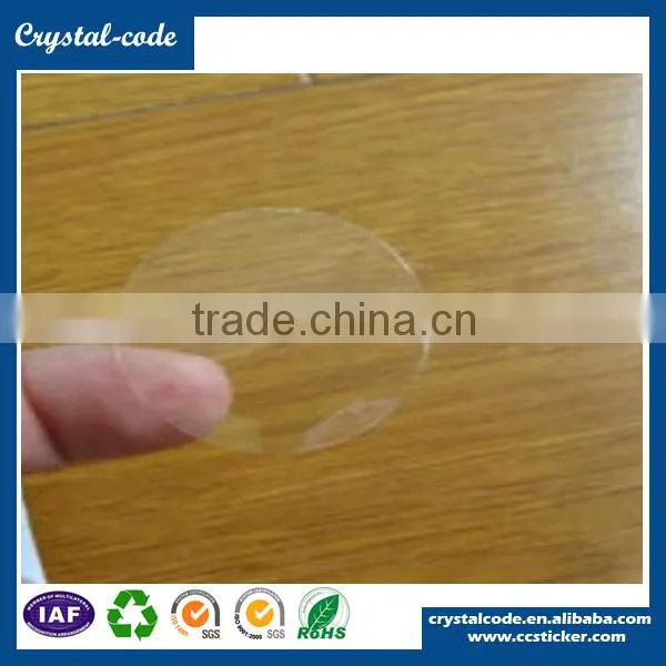 Adhesive paper roll clear transparent round label