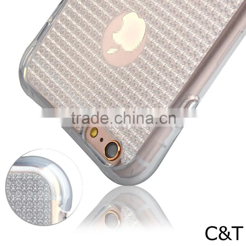 C&T Grainy Translucent Shockproof Case Anti-Scratch Back Cover for iPhone 6 4.7 Inch