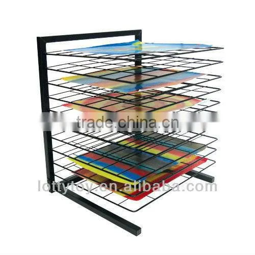 Tidde-dry metal display rack