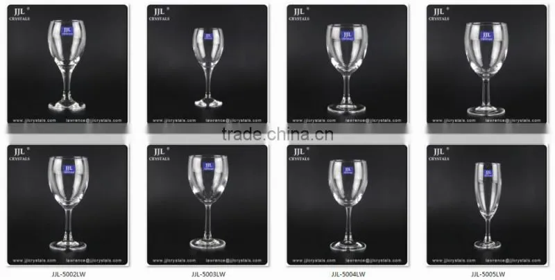 2016 Hot selling custom glass champagne stemware , wine stemware regular wholesale