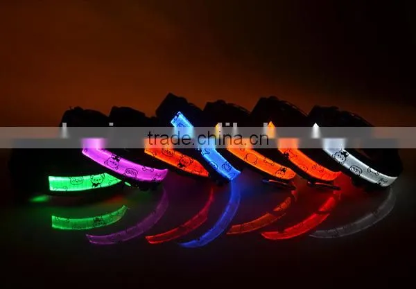 Hot sell pets supplies led dog collar and leash, electric dog collar