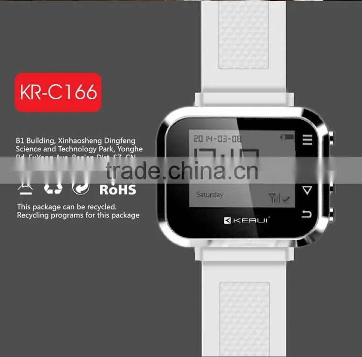 Wireless watch wrist pagers system for hospital,restaurant calling waiter service+Wireless Call