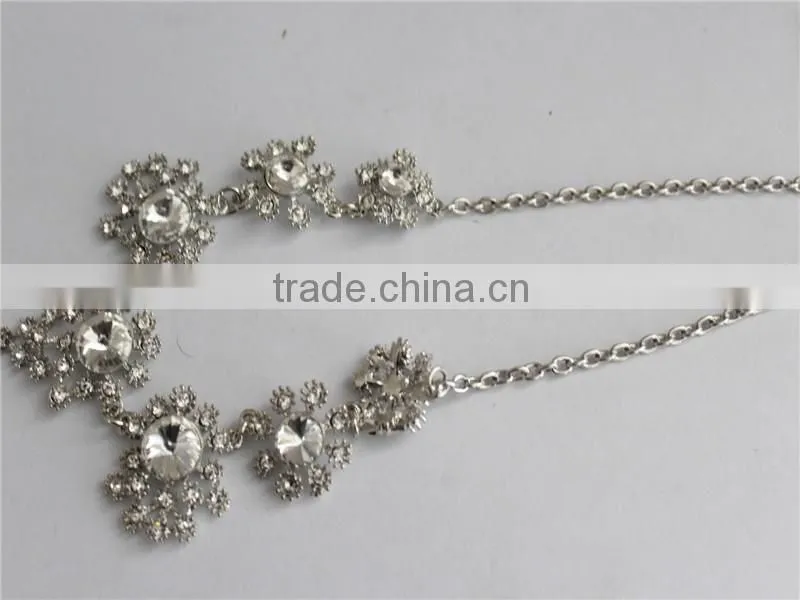 2016 Fashion jewelry statement necklace , white gold Necklace Wholesale