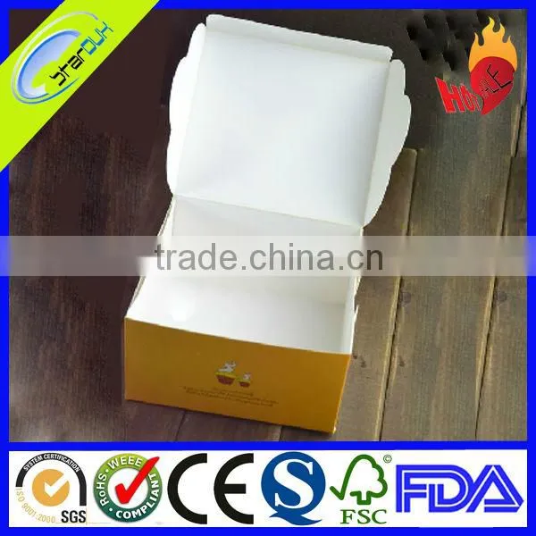 cardboard food packaging boxes with window and divider