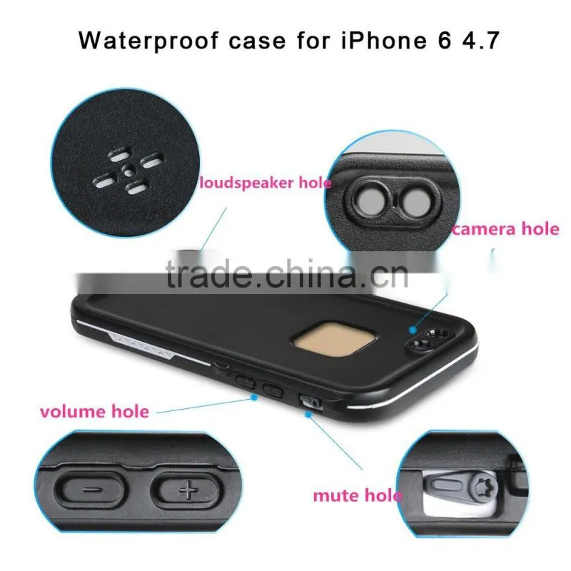 manufacture waterproof case cover for iphone6 plus mult-function