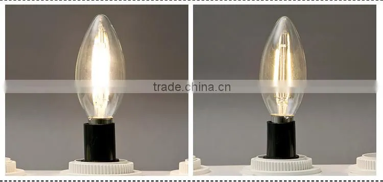 china supplier led lamp E14/E27 led filament bulb C35 candle light with CE ROHS SAA TUV