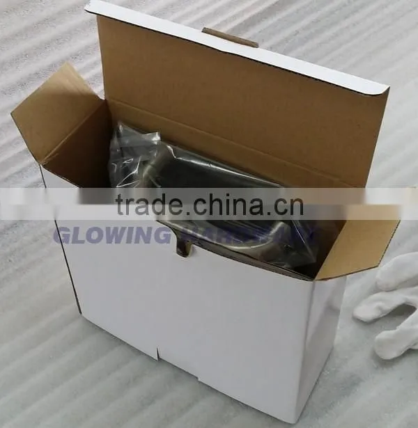 Mirror polish Stainless steel door lever handle on plate (WC Function)