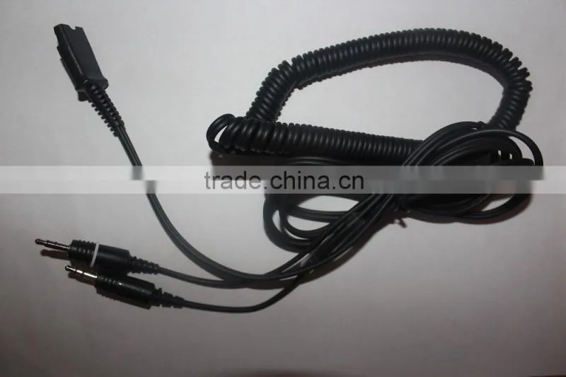 Professional call center headset with QD, PLT compatible