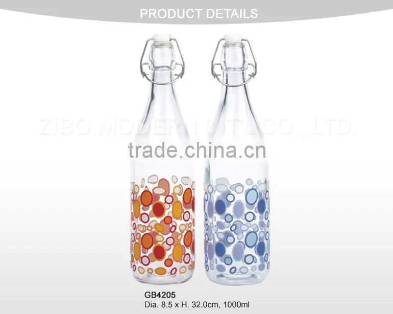 decal Glass Bottles Promotional Drinking Water Bottle High Quality Juice Bottle