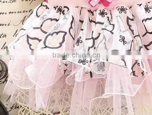 New Children Kids Girl's Wear Cute Baby Waist Bow Leaf Printed Layer Sweet Lovely Casual Party Skirt