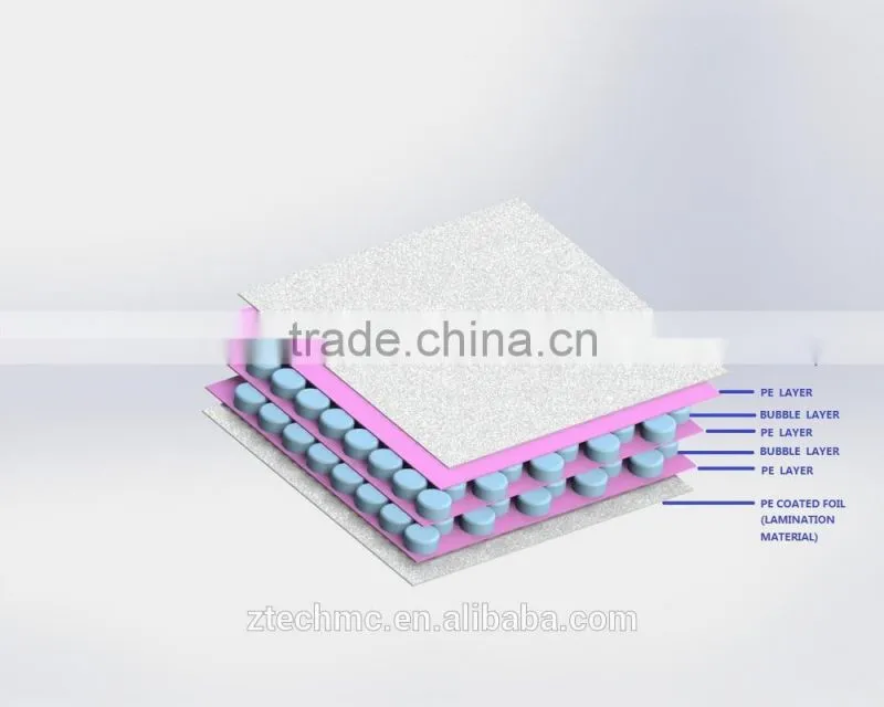 ZTECH-1500 double screw 7 layers aluminum laminating Air Bubble Film Making machine