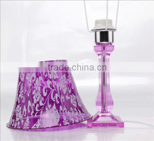 Modern Purple Crystal Table Lamp