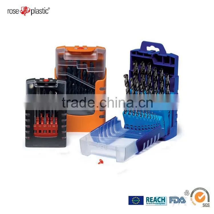 plastic unit pack packaging box for drills with hanging loop RD