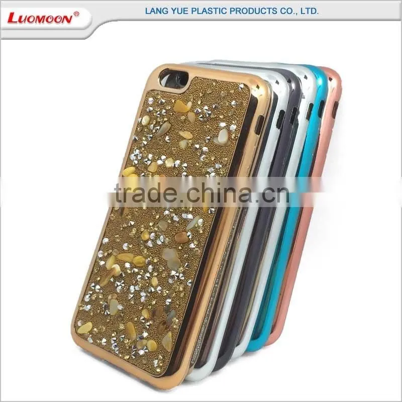 tpu electroplating mobile phone diamond back case for gionee p2 s6 pioneer p5w