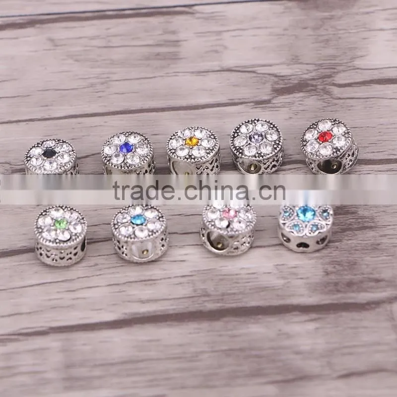 Big Hole Crystal Beads European Style Alloy Bead Bracelet Charm DIY Accessories