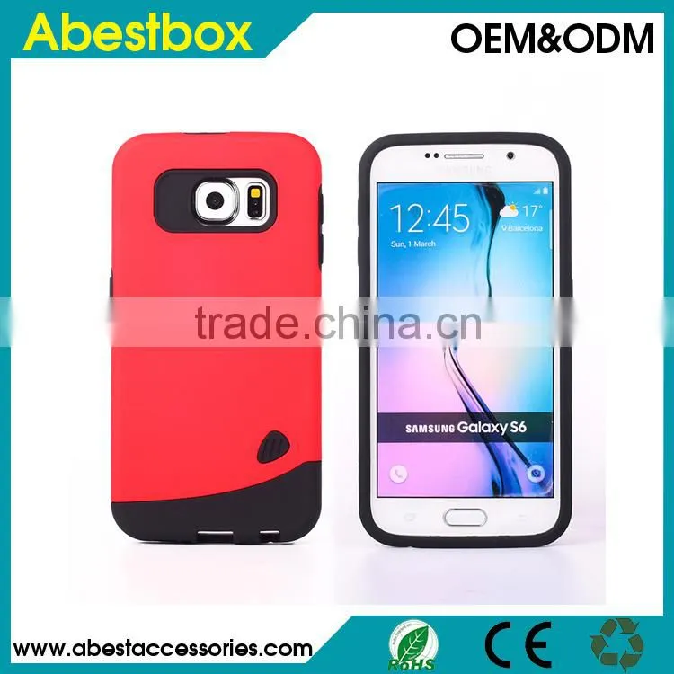 For Samsung Galaxy S6 G920 Shockproof Case Cover, Cobblestone Design TPU+Plastic Protective cover cases for S6 Mobile phone