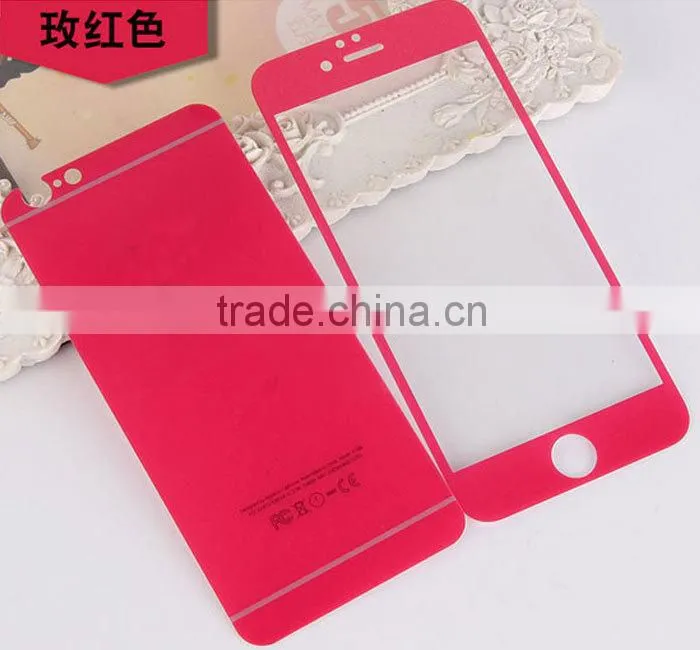 Colorful painting tempered glass protector for iPhone Models, temper glass protectors for mobile phones