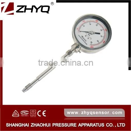 Mechanical melt pressure gauge