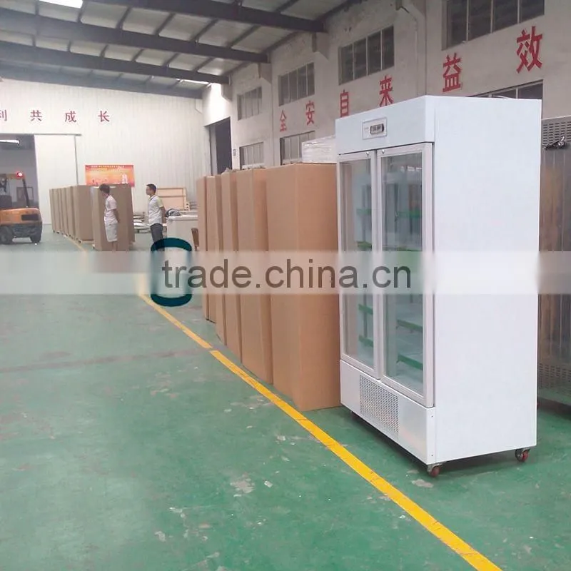 8-20 degree scientific and pharmacy use freezer glass door CFC free refrigerant