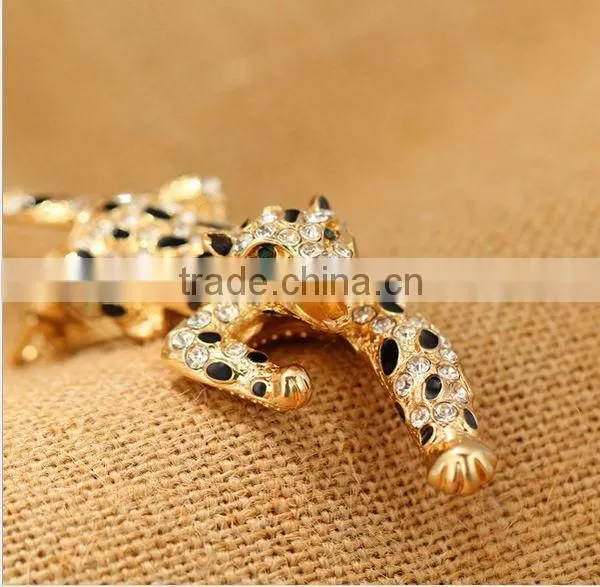 2014 Fashion Alloy leopard Head Key Chain, Gift Bag Pendant ZTKC-152