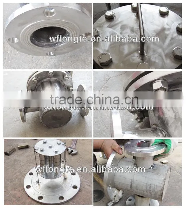 Magnetic ferrous traps for pulp material