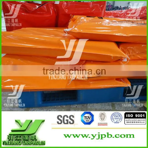 Orange durable Strong D Rings PVC Tarpaulin