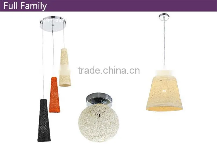circle design dinning lighting rattan material pendant lamp in 2015