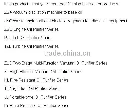 Hot sale! RZL china industrial lubricant oil vacuum oil purifier