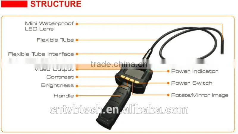 Professional Handheld Video Snake Endoscope Camera