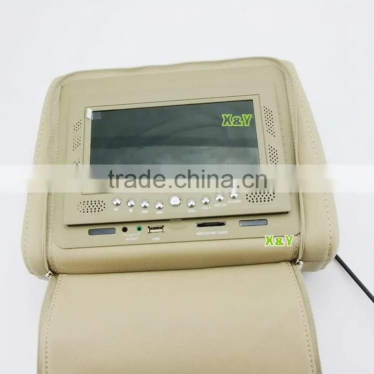 7 inch tft lcd dvd monitor ,universal car headrest monitor XY-7051DVD