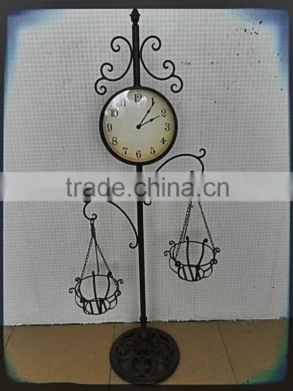 home decor handicraft antique vintage metal floor standing clock antique grandfather clock