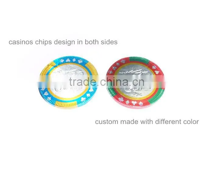 Bulk Chocolate Chips Choco Coin Candy With Casinos Pattern Design