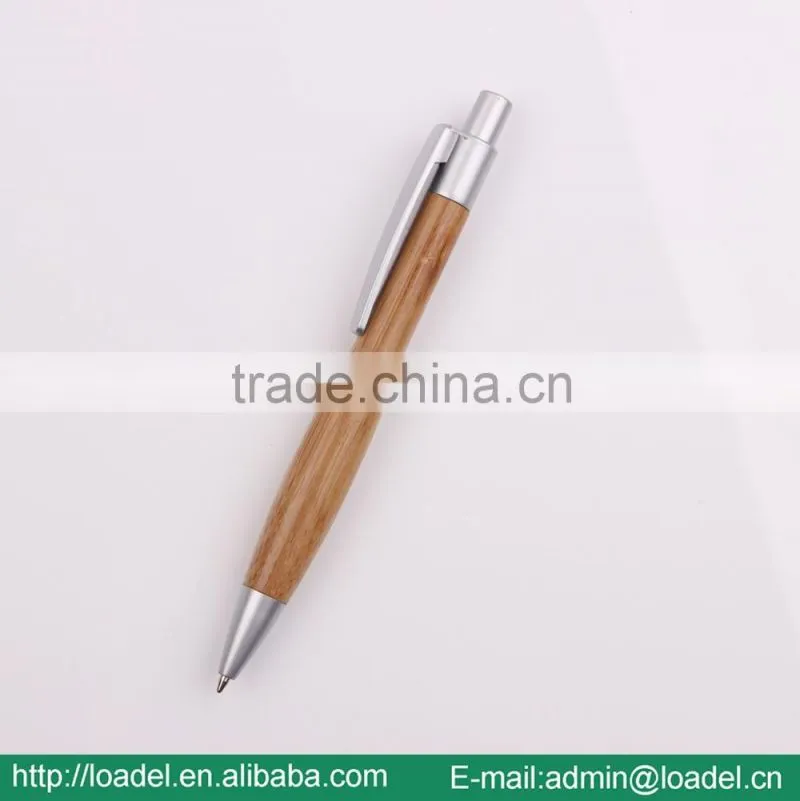Silver promotional bamboo ball pen