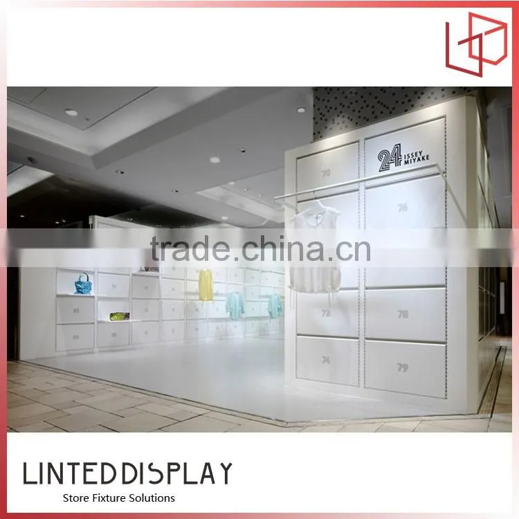 Glass store bags display showcase kiosk design for big brand bags shop furniture