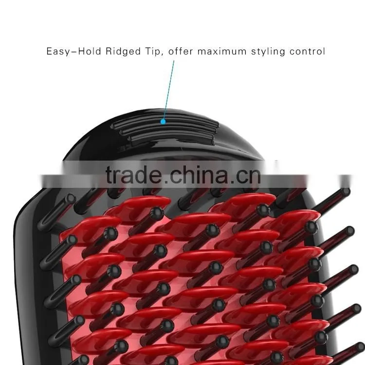 Ceramic automatic hair straightening brush